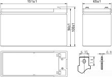 Аккумулятор для ИБП Delta HR 12-34W (12В/9 А·ч)
