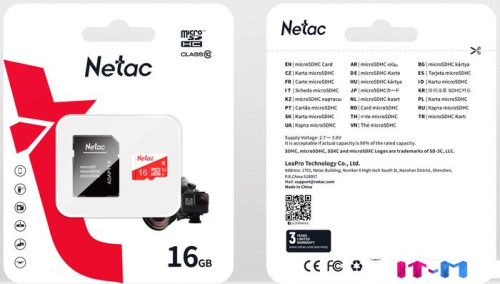 Карта памяти Netac microSDXC P500 ECO 16GB фото 2