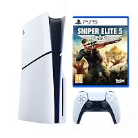 Игровая приставка Sony PlayStation 5 Slim + Sniper Elite 5