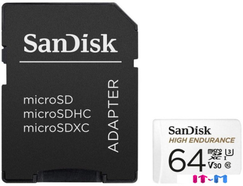Карта памяти SanDisk High Endurance microSDXC SDSQQNR-064G-GN6IA 64GB (с адаптером) фото 5