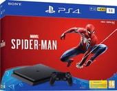 Игровая приставка Sony PlayStation 4 Slim 1TB Marvel's Spider Man (черный)