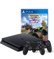 Sony PlayStation 4 Slim 1TB + Monster Jam Showdown Day One Edition 2 геймпада