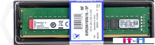 Оперативная память Kingston ValueRAM 16GB DDR4 PC4-21300 KVR26N19D8/16 фото 3