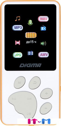 MP3 плеер Digma S4 8GB (белый/оранжевый) фото 2