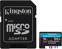 Карта памяти Kingston Canvas Go! Plus microSDXC 64GB (с адаптером)
