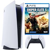 Игровая приставка Sony PlayStation 5 + Sniper Elite 5