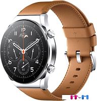 Умные часы Xiaomi Watch S1 (серебристый/коричневый, международная версия)