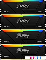 Оперативная память Kingston FURY Beast RGB 4x32ГБ DDR4 3600 МГц KF436C18BB2AK4/128