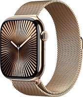 Умные часы Apple Watch Series 10 LTE 46 мм (титановый корпус, золотистый/золотистый, миланская петля)