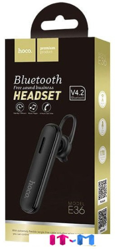 Bluetooth гарнитура Hoco E36 (черный) фото 2