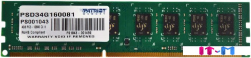 Оперативная память Patriot Signature 4GB DDR3 PC3-12800 (PSD34G160081) фото 2