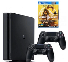 Sony PlayStation 4 Slim 1TB + Mortal Kombat 11 Ultimate 2 геймпада