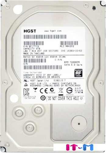Жесткий диск HGST Ultrastar 7K4000 4TB HUS724040ALE641 фото 2