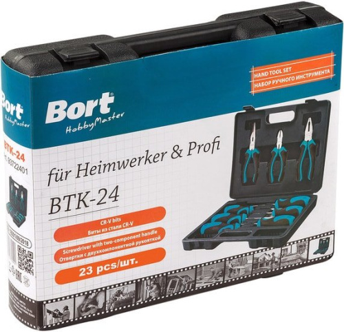Универсальный набор инструментов Bort BTK-24 (24 предмета) фото 3
