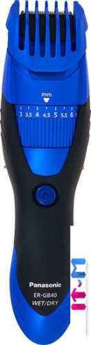 Машинка для стрижки Panasonic ER-GB40 (черный/синий) фото 4