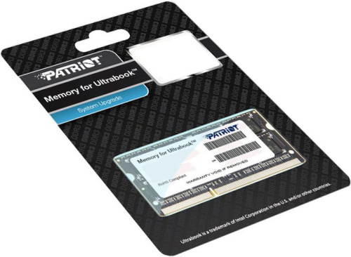 Оперативная память Patriot Memory for Ultrabook 4GB DDR3 SO-DIMM PC3-12800 (PSD34G1600L81S) фото 2