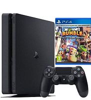 Sony PlayStation 4 Slim 500GB + Worms Rumble: Fully Loaded Edition