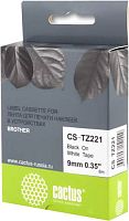 Картридж-лента для термопринтера CACTUS CS-TZ221 (аналог Brother TZ221)