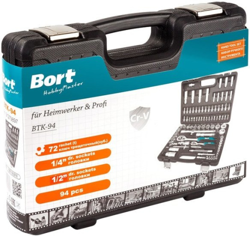 Универсальный набор инструментов Bort BTK-94 (94 предмета) фото 2