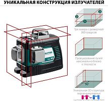 Лазерный нивелир KRAFTOOL LL-3D 34640-3 (со штативом, сумка)