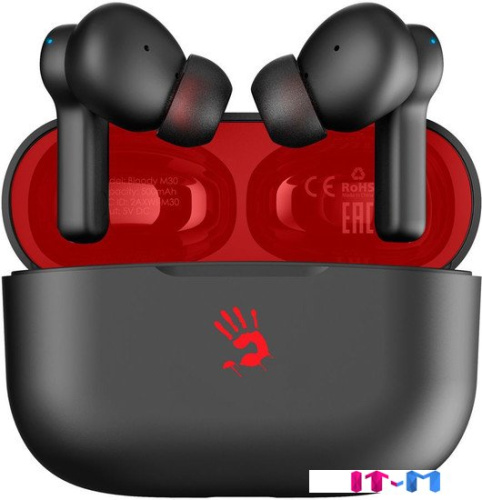Наушники A4Tech Bloody M30 (черный/красный) фото 3