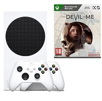 Игровая приставка Microsoft Xbox Series S + The Dark Pictures Anthology: The Devil In Me 2 геймпада