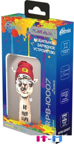 Портативное зарядное устройство Ritmix RPB-10007 (лама) фото 3