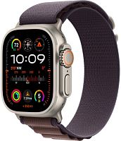 Умные часы Apple Watch Ultra 2 LTE 49 мм (титановый корпус, титановый/индиго, текстильный ремешок размера M)