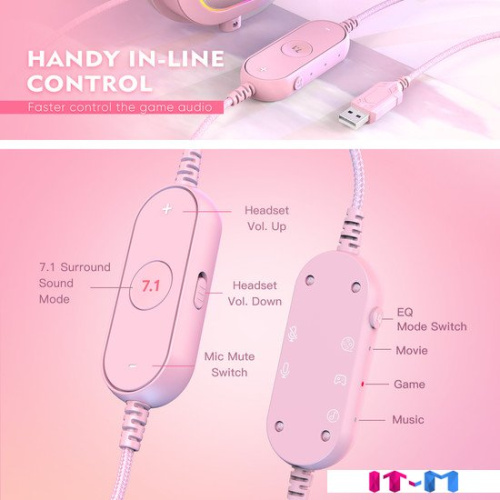 Наушники FIFINE H6X (розовый) фото 4