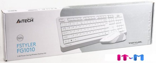 Клавиатура + мышь A4Tech Fstyler FG1010 (белый/серый) фото 5