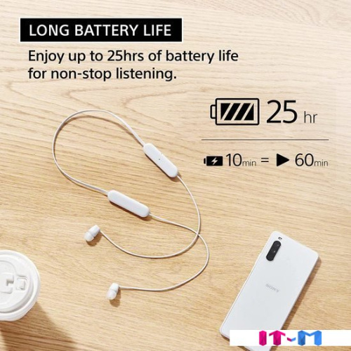 Наушники Sony WI-C100 (белый) фото 6