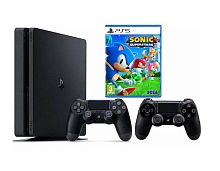 Sony PlayStation 4 Slim 1TB + Sonic Superstars 2 геймпада