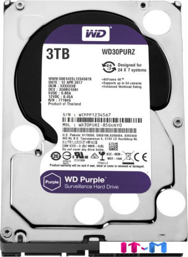 Жесткий диск WD Purple 3TB [WD30PURZ] фото 3