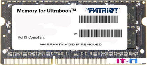Оперативная память Patriot Memory for Ultrabook 8GB DDR3 SO-DIMM PC3-12800 (PSD38G1600L2S) фото 5